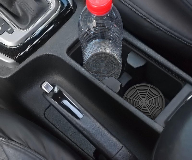 DBlosp 4 Pack Car Cup Holder Coasters, Cute and Creativity Cup Holder Insert Coaster Car Interior Accessories-2.75 inch Silicone Anti Slip Spider Web Car Coaster-Universal - Image 3